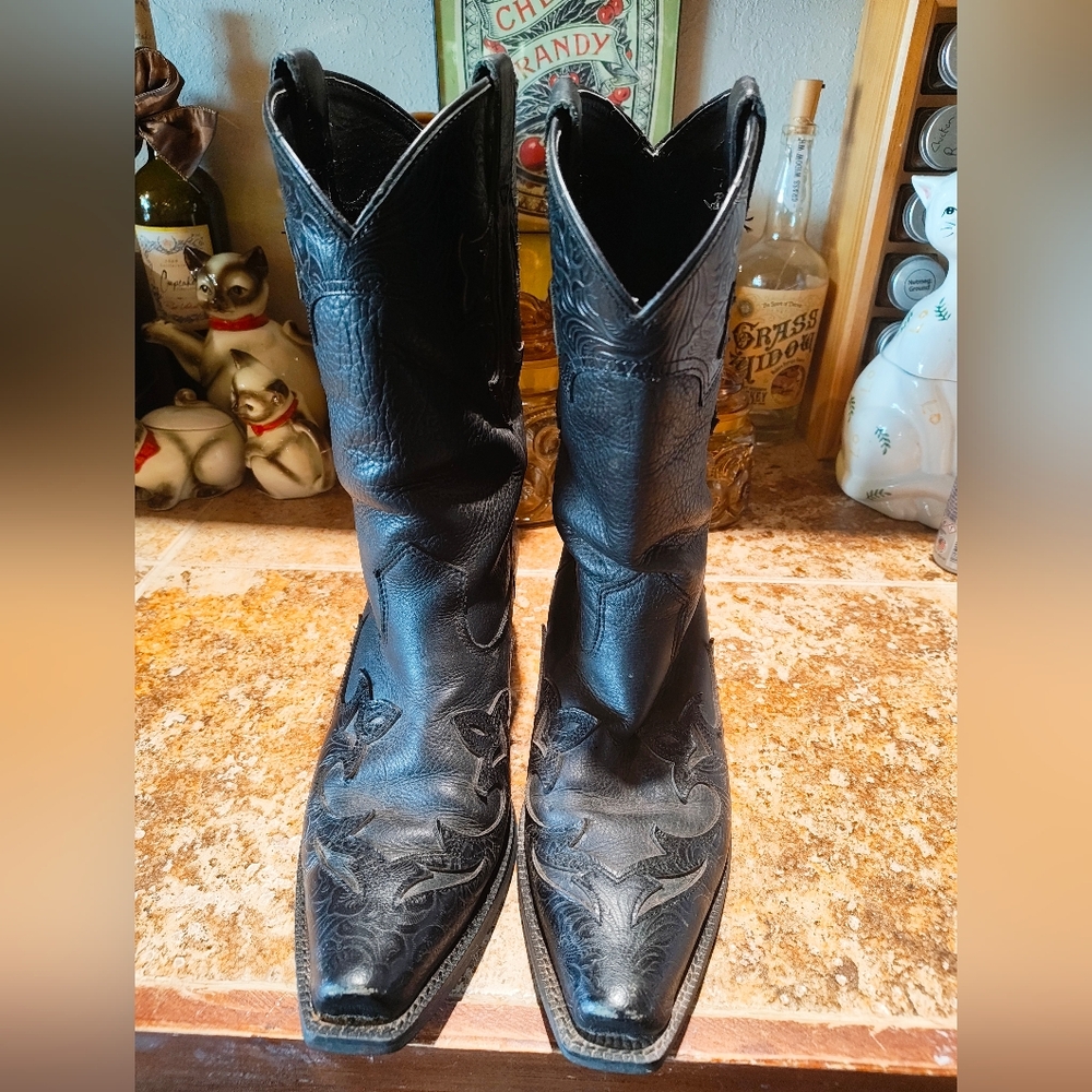 Ariat Black Leather Western Boots